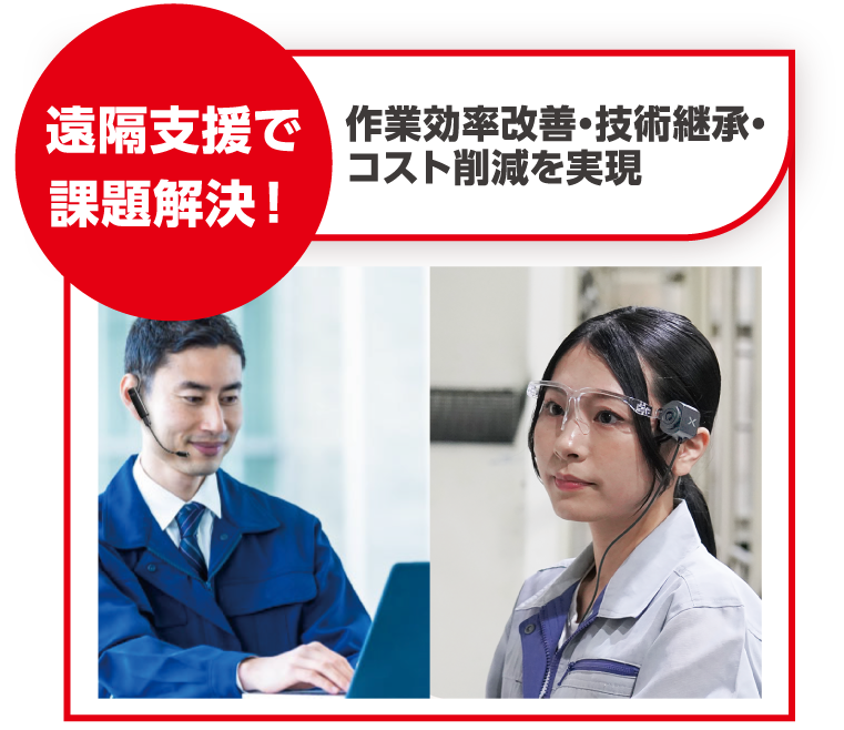 遠隔支援で課題解決！　作業効率改善・技術継承・コスト削減を実現